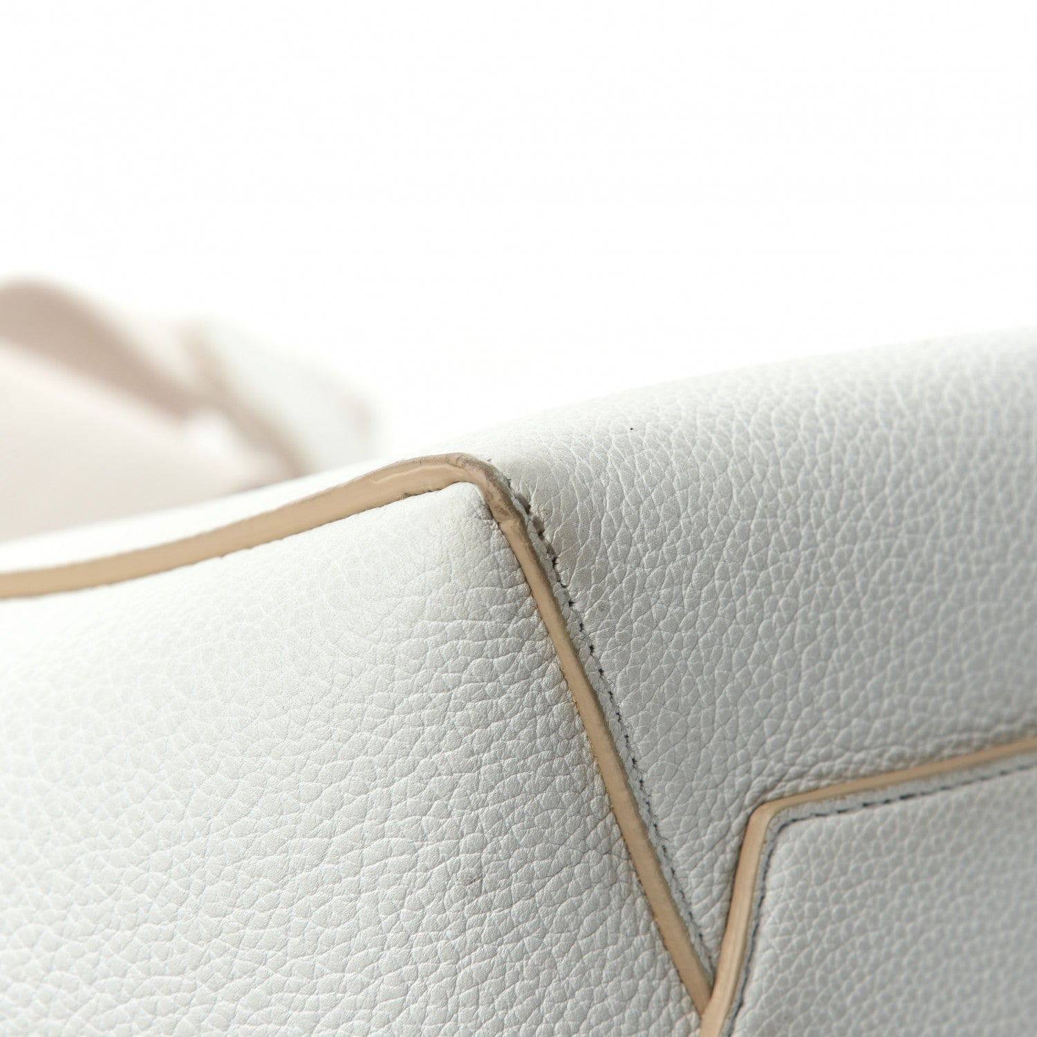 Celine Soft Grained Calfskin Small Sangle Bucket Bag White 10 of 15