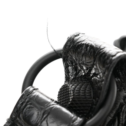 Balenciaga Extra Supple Calfskin Crocodile Embossed Monochrome Le Cagole Shoulder Bag XS Black 12 of 12