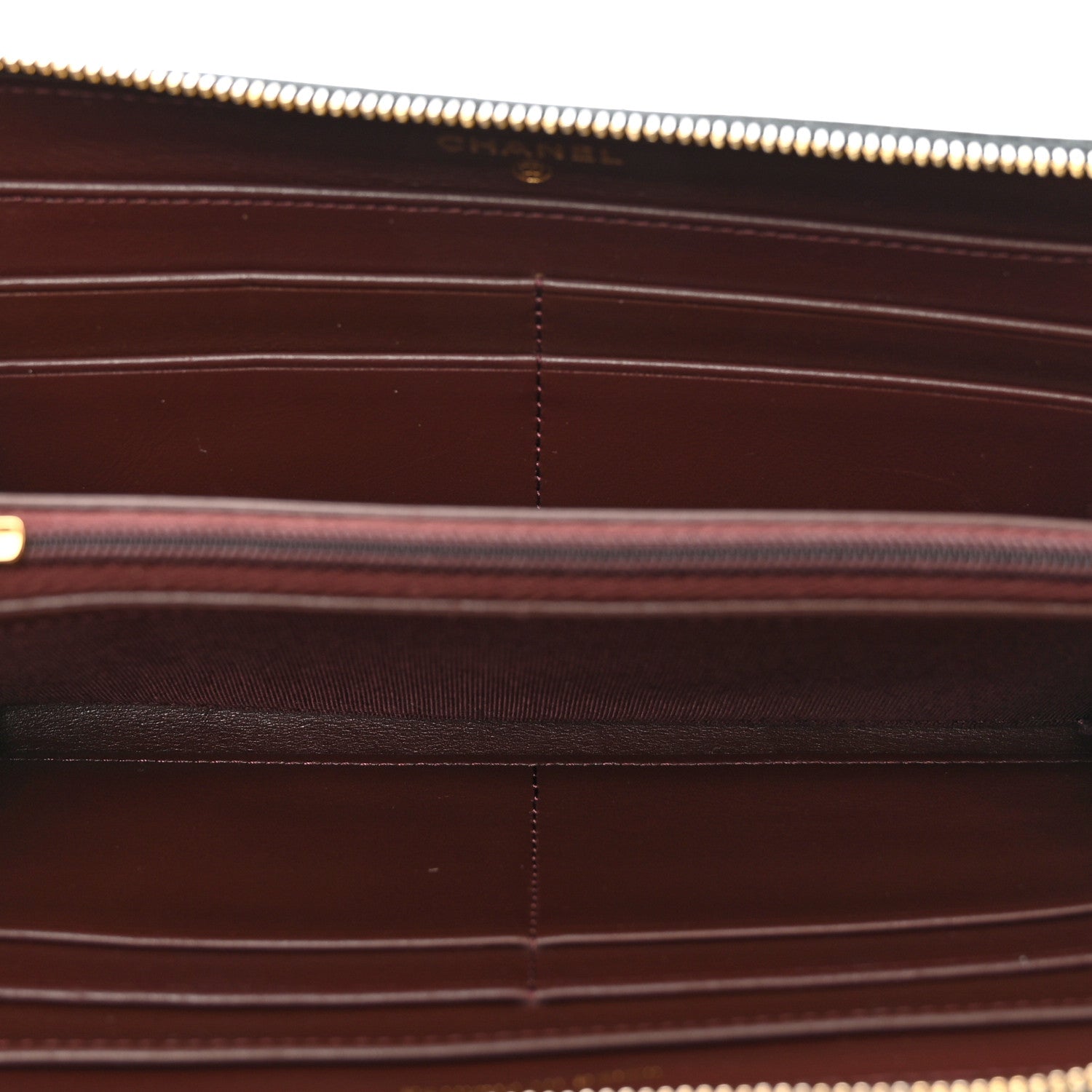 Chanel Caviar Quilted Large Gusset Zip Around Wallet Black 5 of 8