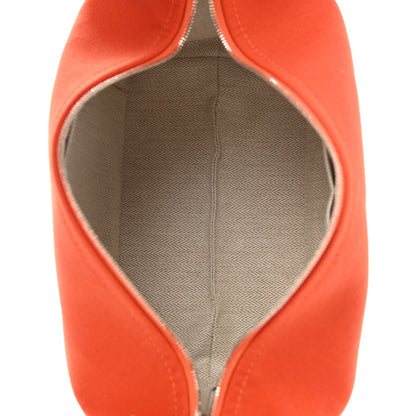 Hermes Canvas Small Bride-A-Brac Pouch Orange Burgundy 6 of 8
