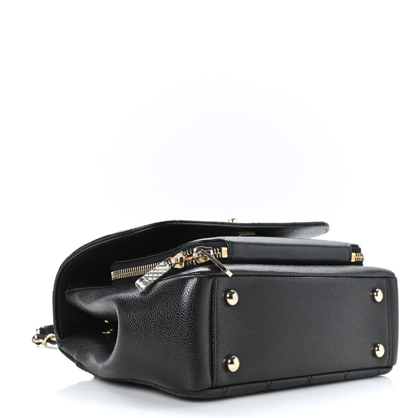 Caviar Quilted Small Business Affinity Flap Black