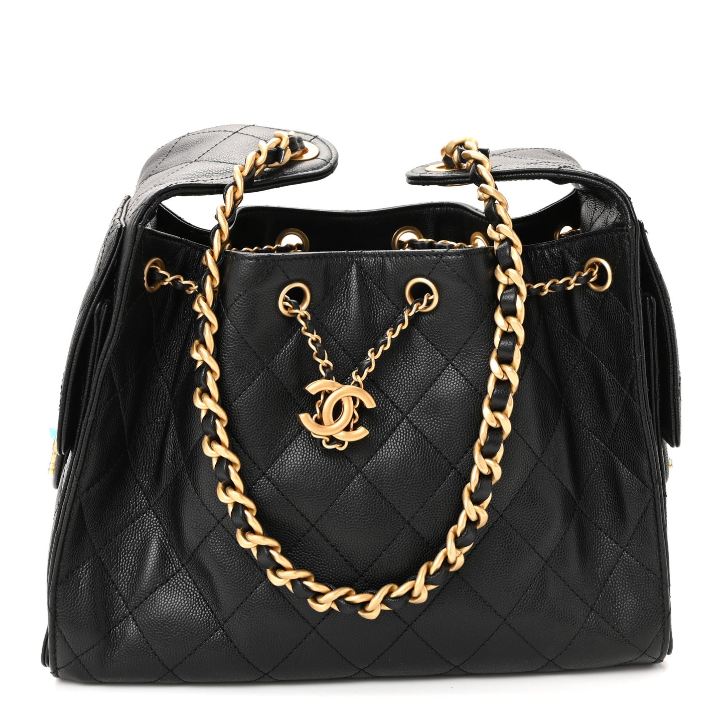Caviar Quilted Small Chanel 25 Handbag Black