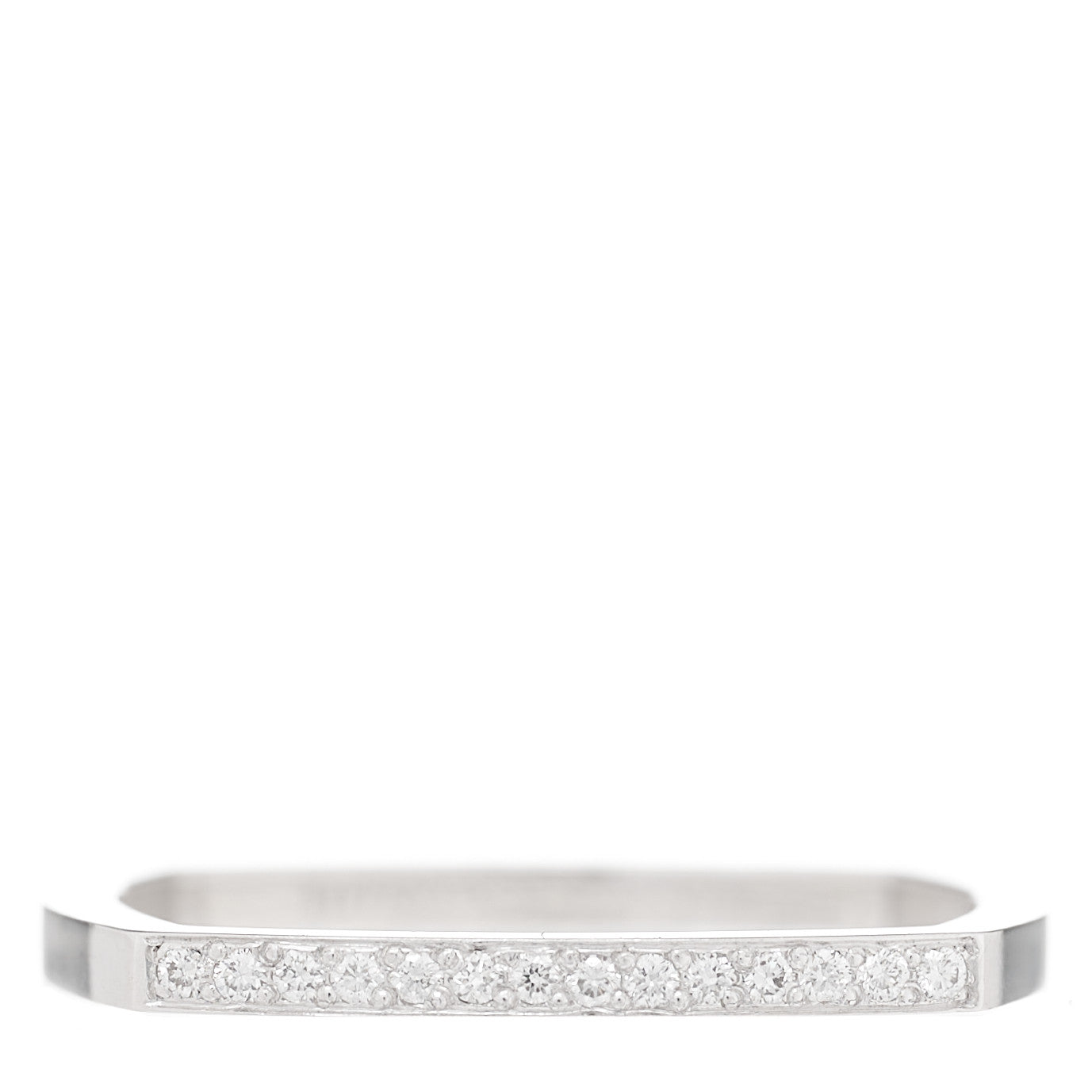 Tiffany 18K White Gold Diamond Frank Gehry Torque Micro Ring 53 6.5 1 of 4