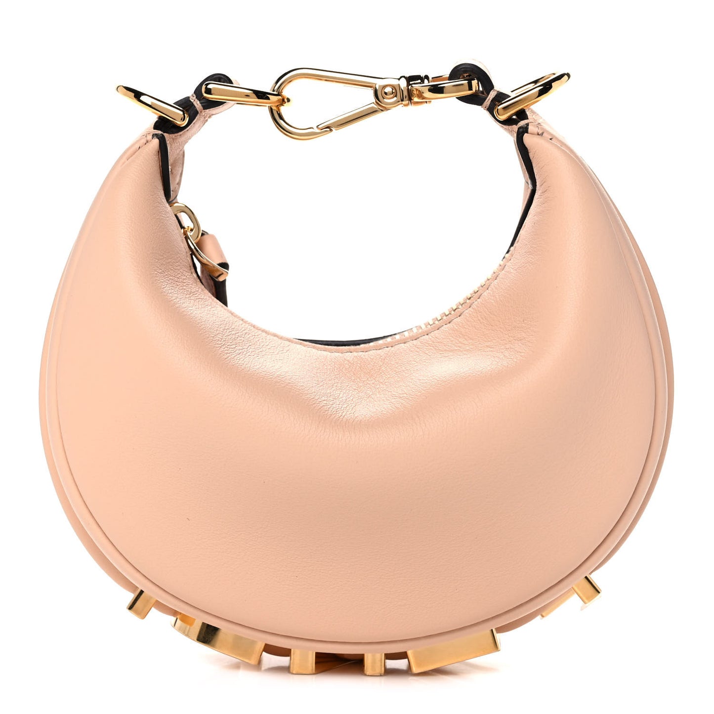 Vitello Grace Matte Nano Fendigraphy Hobo Charm Light Rose