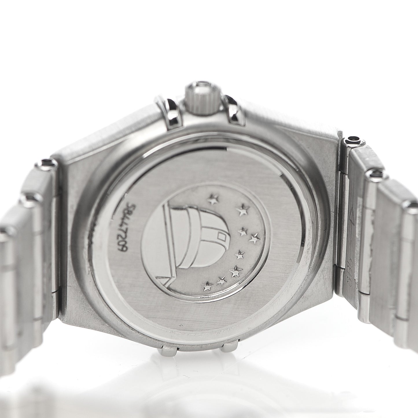 Stainless Steel Diamond Bezel Mother of Pearl 22mm Constellation Quartz Watch 1460.75.00
