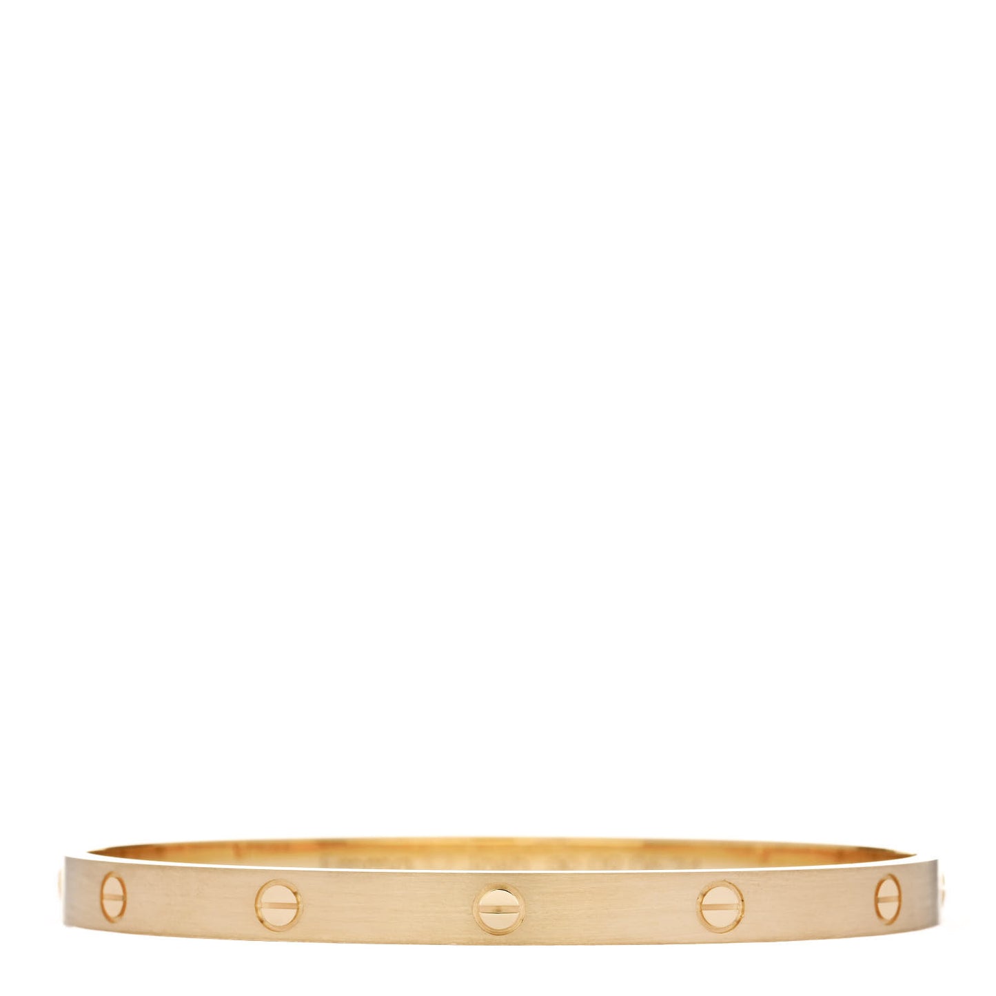 18K Yellow Gold Brushed Finish LOVE Bracelet 22
