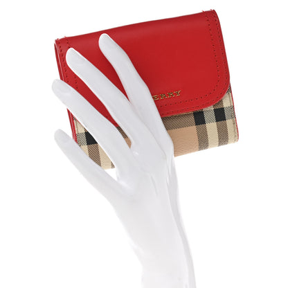Burberry House Check Luna French Wallet Red 2 of 10
