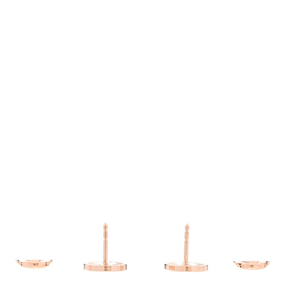 Hermes 18K Rose Gold Diamond Chaine d'Ancre Divine Stud Earrings 3 of 5