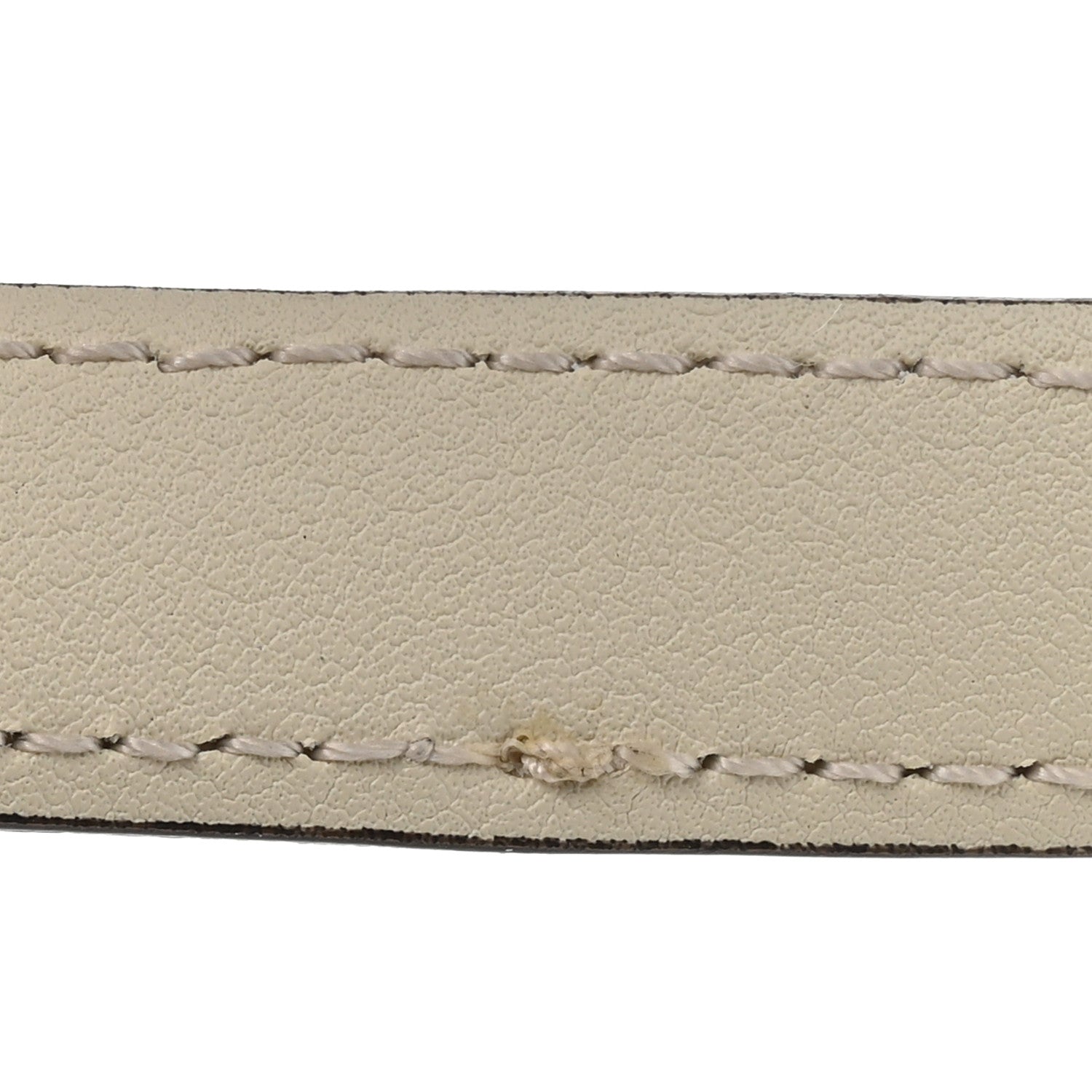 Gucci Efesto Leather Womens Horsebit 15/23mm Belt 80 32 Mystic White 6 of 6