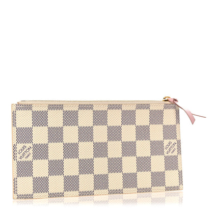 Louis Vuitton Damier Azur Felicie Chain Wallet Zippered Insert Rose Ballerine 3 of 6