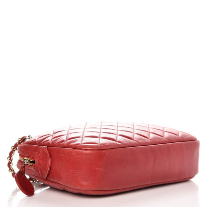 Chanel Lambskin Quilted Camera Case Bag Red 4 of 11