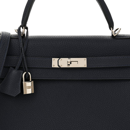 Hermes Togo Kelly Retourne 32 Bleu Nuit 8 of 13