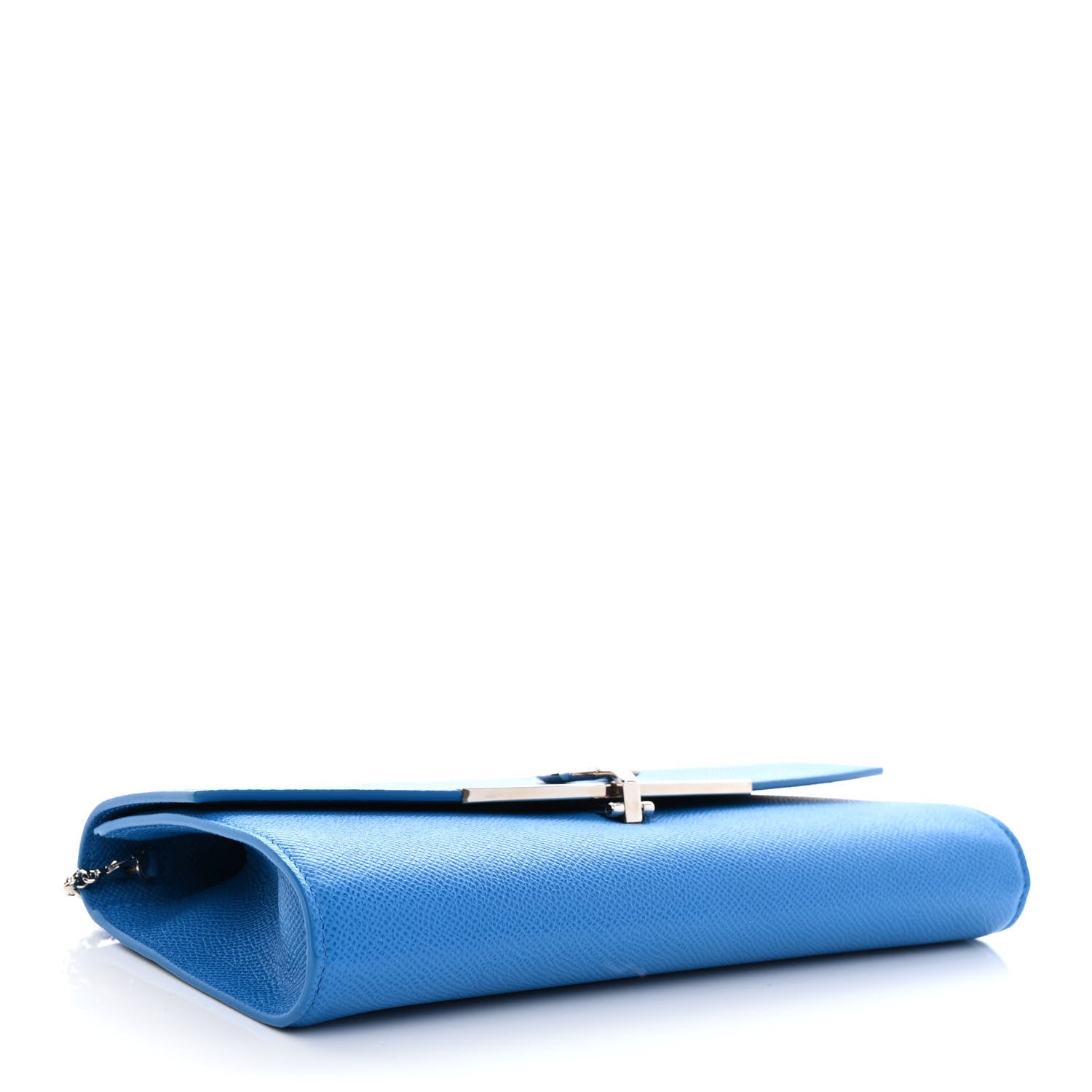 Salvatore Ferragamo Hammered Calfskin Mini Gancini Icona Bag Blue 6 of 10