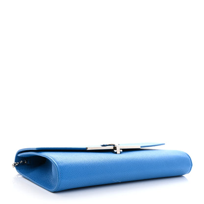 Salvatore Ferragamo Hammered Calfskin Mini Gancini Icona Bag Blue 6 of 10