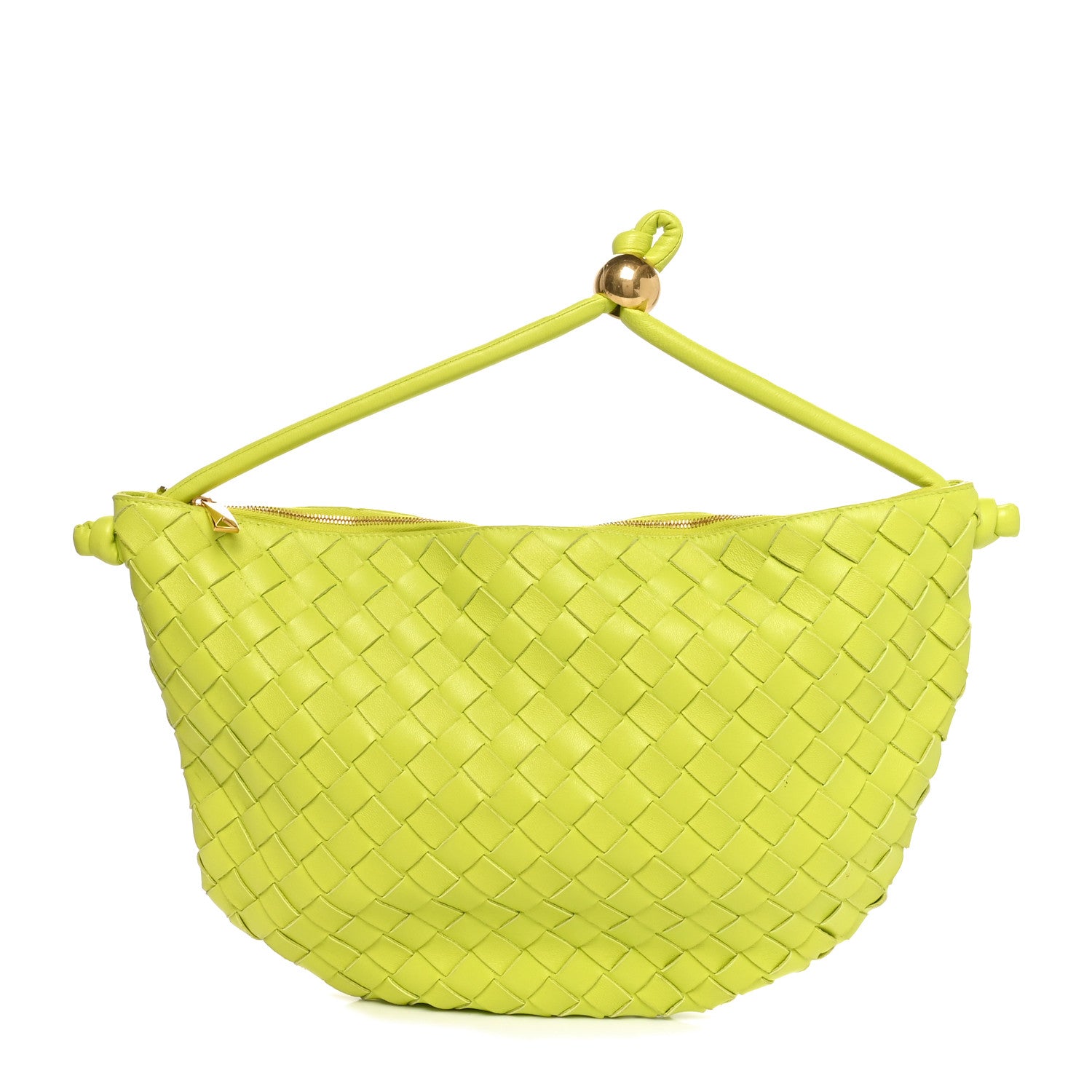 Bottega Veneta Nappa Intrecciato Medium Turn Pouch Acid Kiwi 1 of 9