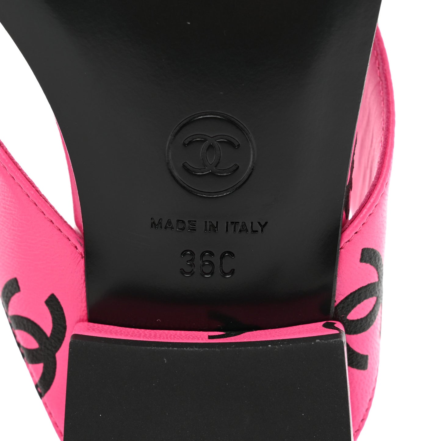 Printed Lambskin Coco Beach Thong Sandals 36 Dark Pink Black