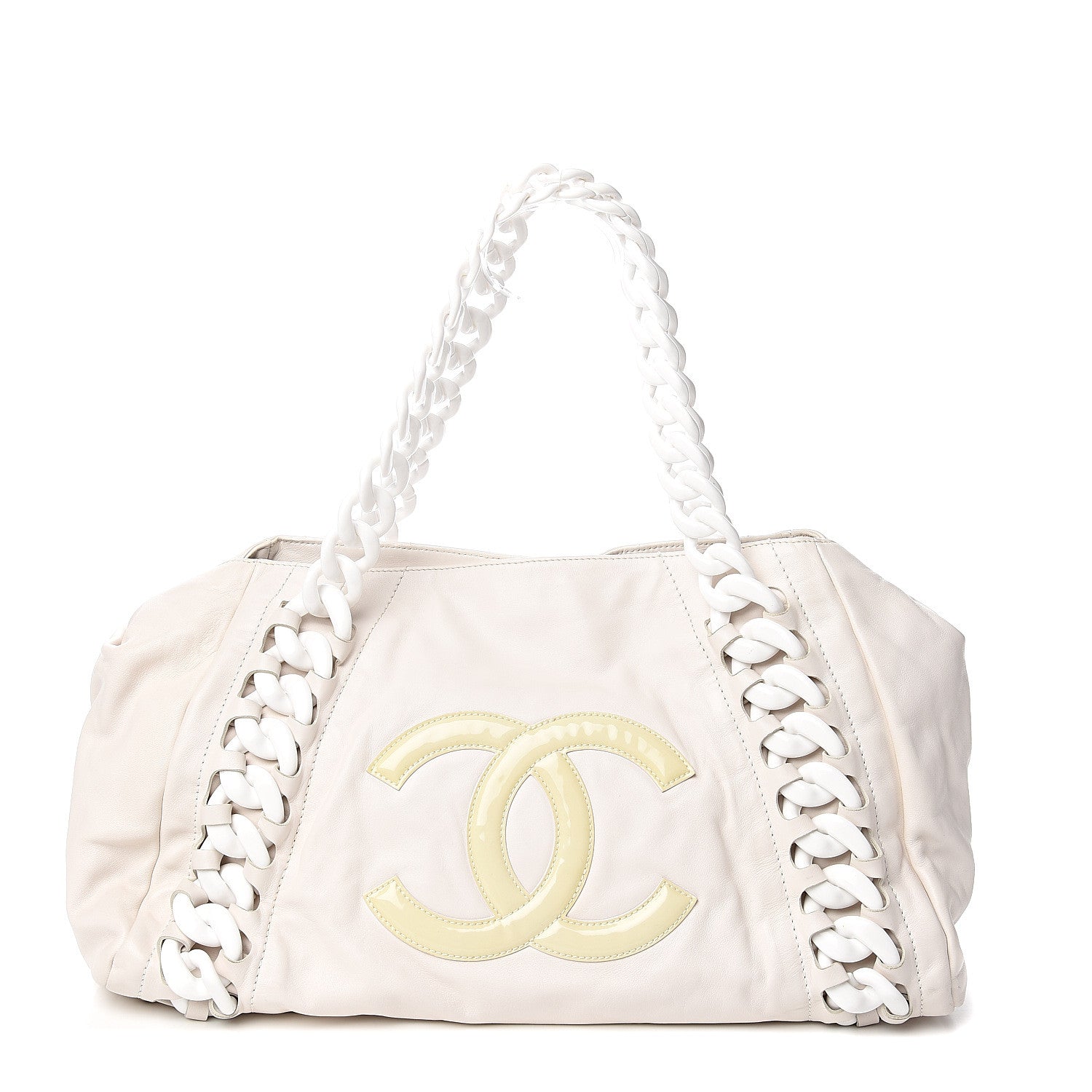 Chanel Calfskin Modern Chain Tote White 1 of 10