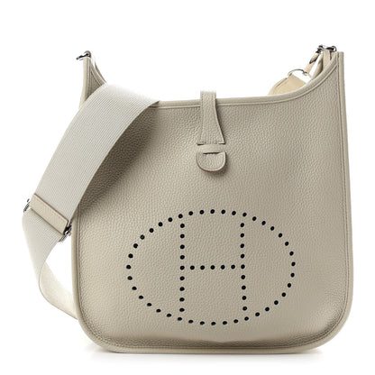 Hermes Taurillon Clemence Evelyne III PM Craie 1 of 8