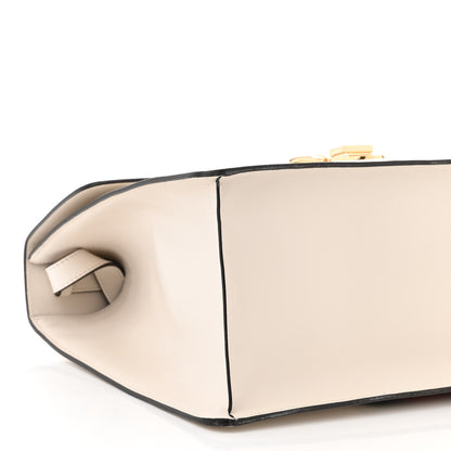 Gucci Calfskin Maxi Sylvie Top Handle Bag White 9 of 10