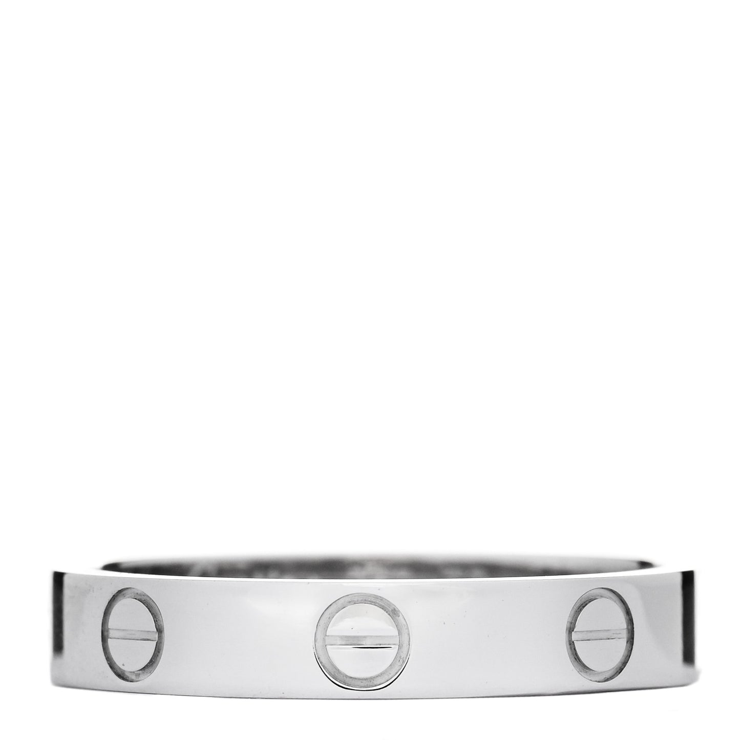 18K White Gold 3.5mm LOVE Wedding Band Ring 56 7.75