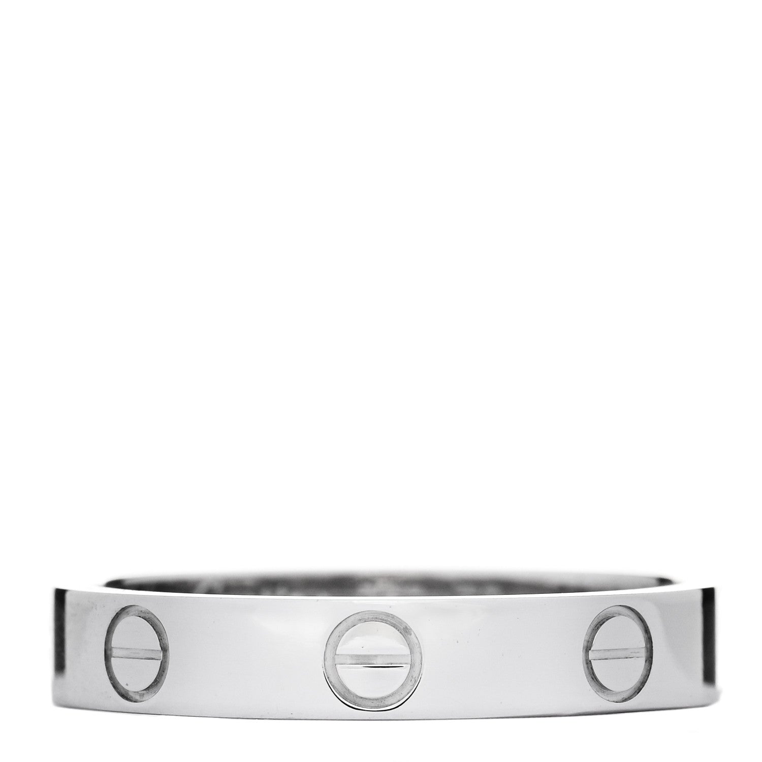 Cartier 18K White Gold 3.5mm LOVE Wedding Band Ring 56 7.75 1 of 5