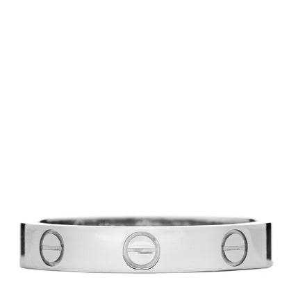 Cartier 18K White Gold 3.5mm LOVE Wedding Band Ring 56 7.75 1 of 5