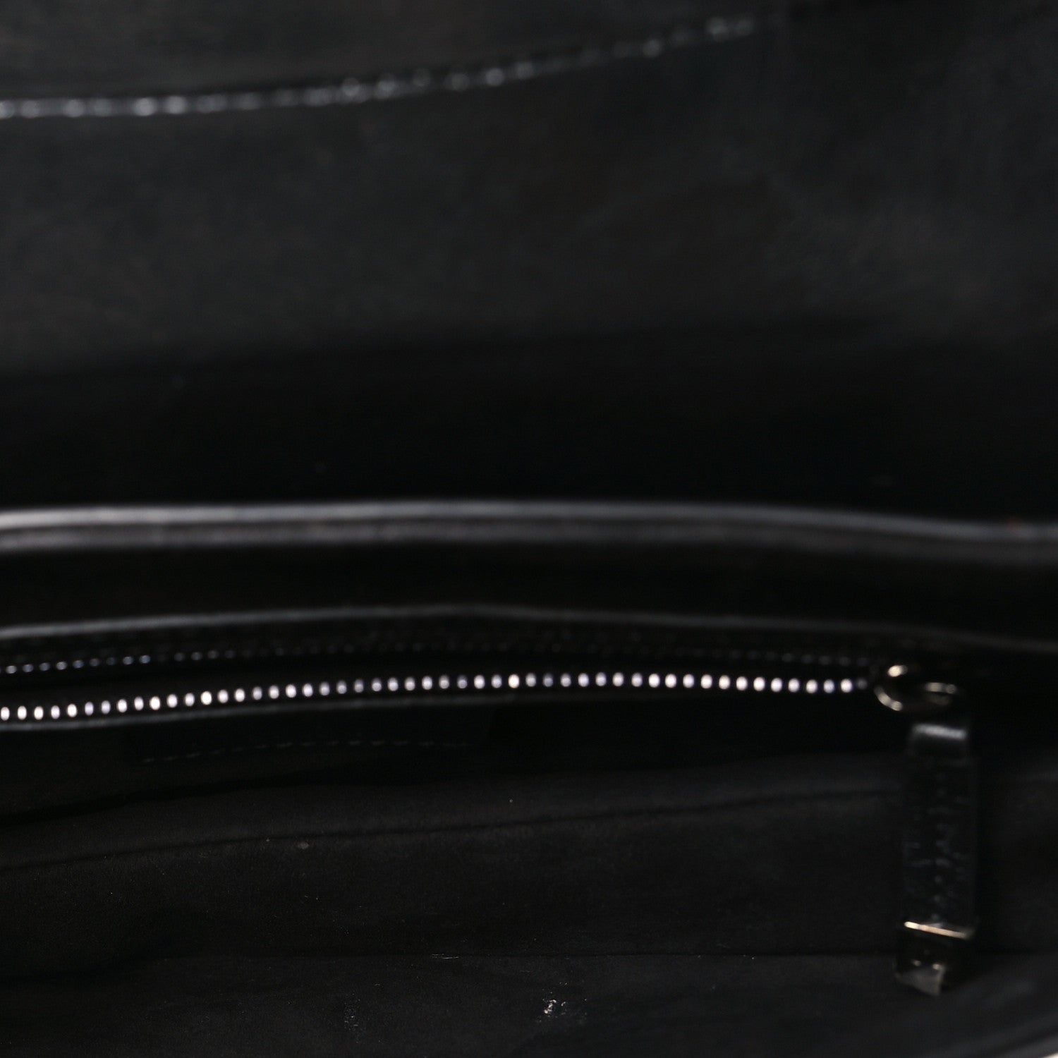 Christian Dior Shiny Crinkled Calfskin Studded Saddle Bag Black 5 of 10