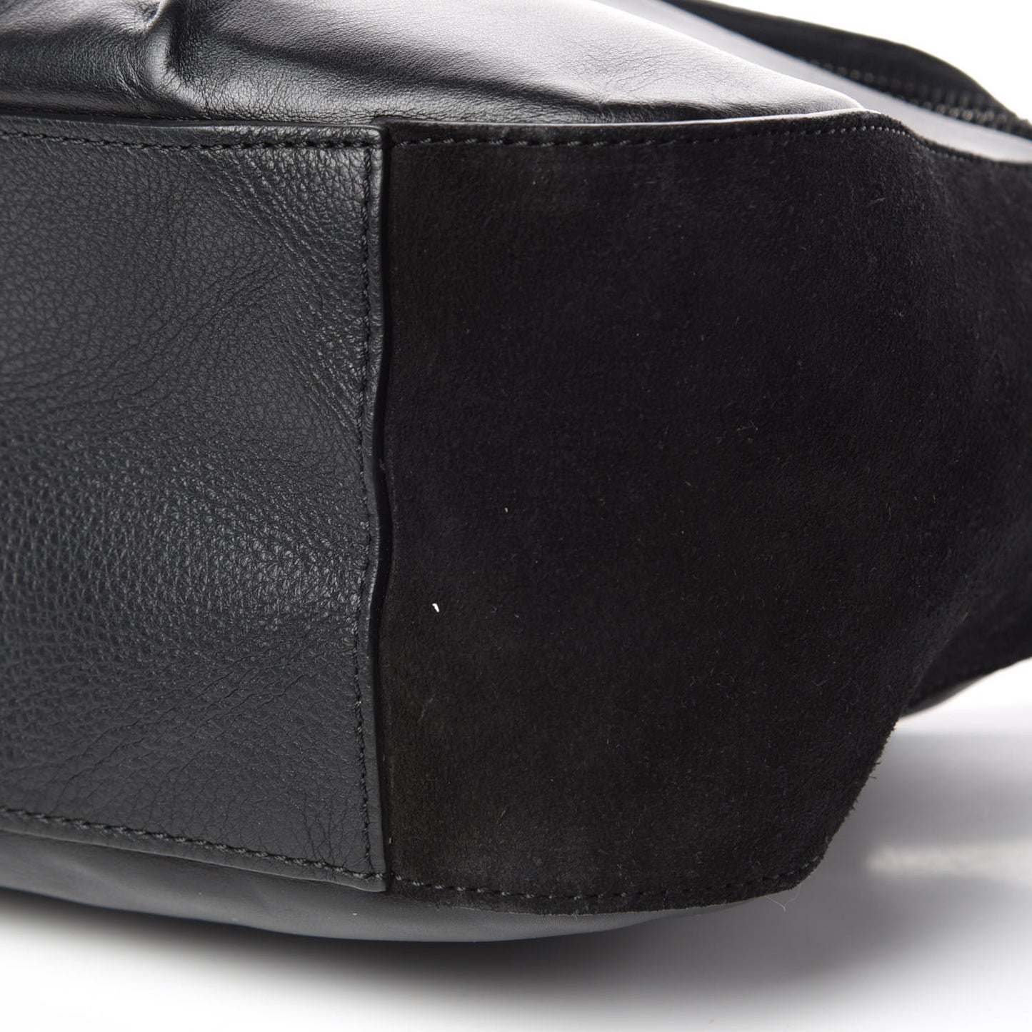 Calfskin Suede Salina Messenger Bag Black