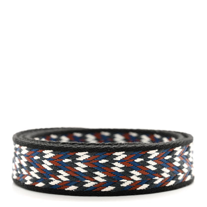 Hermes Toile Swift 25mm Sangle Cavale Shoulder Strap Black White Deep Blue 2 of 4