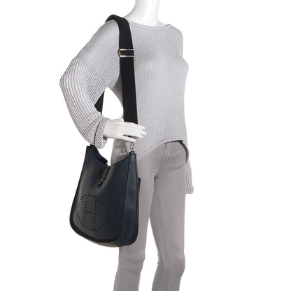 Hermes Taurillon Clemence Evelyne III GM Bleu Obscur 3 of 14