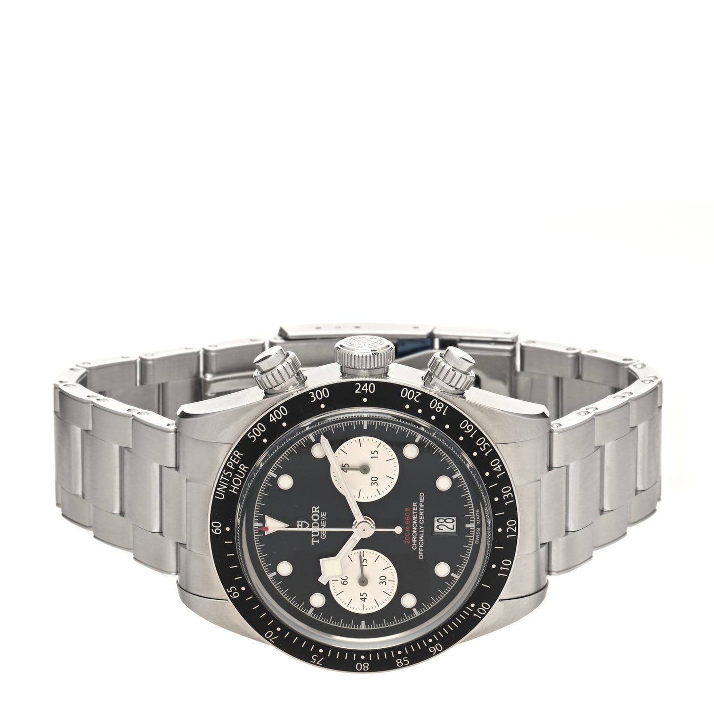 Stainless Steel 41mm Black Bay Chronograph Reverse Panda Automatic Watch Black 79360N