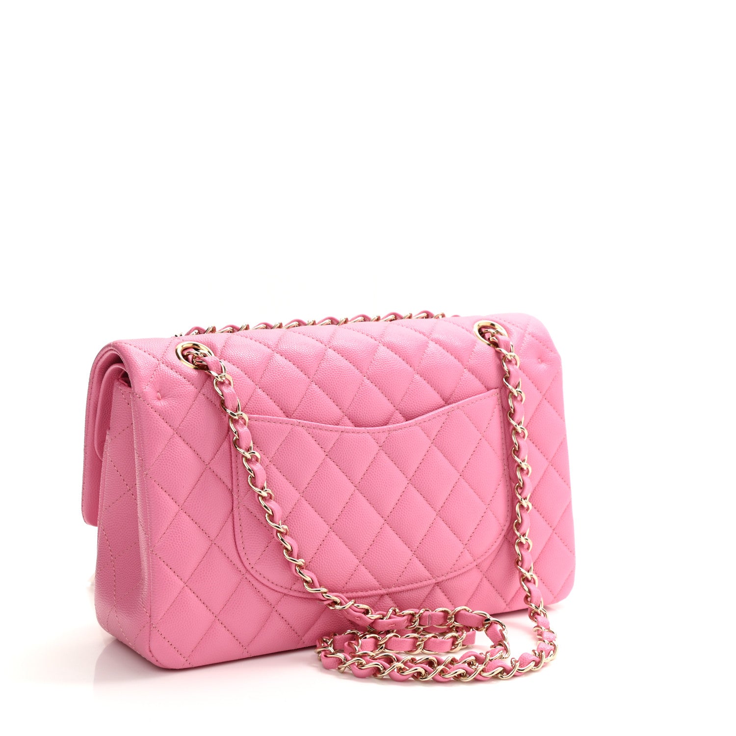 Chanel Caviar Quilted Medium Double Flap Pink 3 of 11