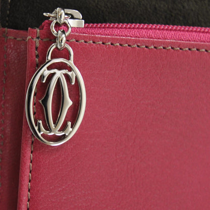 Cartier Goatskin Leather Les Must Long Slim Wallet Fuchsia 7 of 7