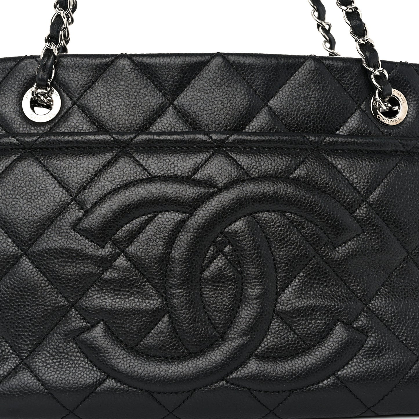 Caviar Quilted CC Timeless Soft Tote Black