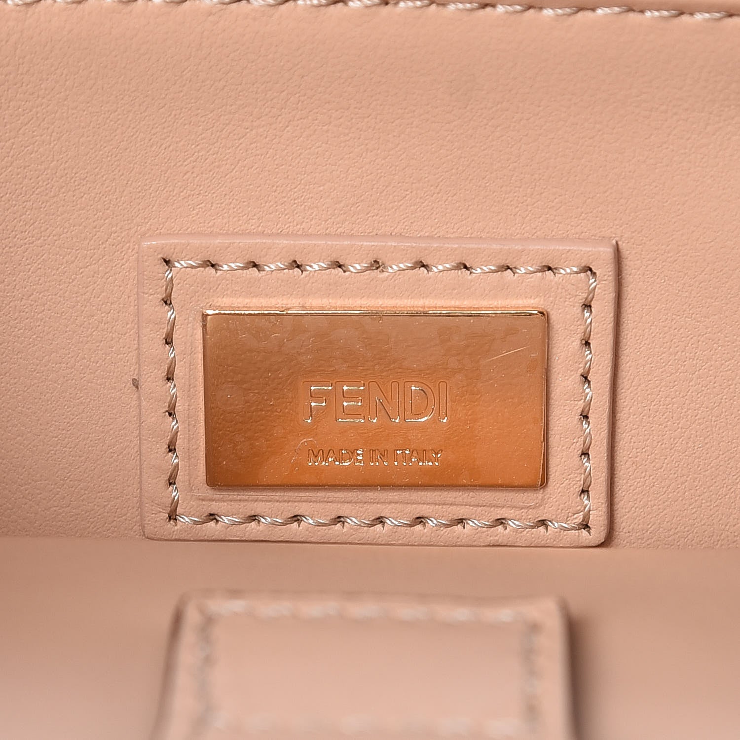 Fendi Vitello Dolce Bi-Color Petite 2Jours Tote Verde Prato Makeup 6 of 6