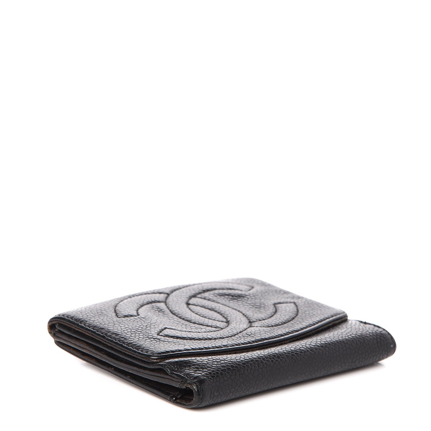 Chanel Caviar Timeless CC Compact French Wallet Black 4 of 10