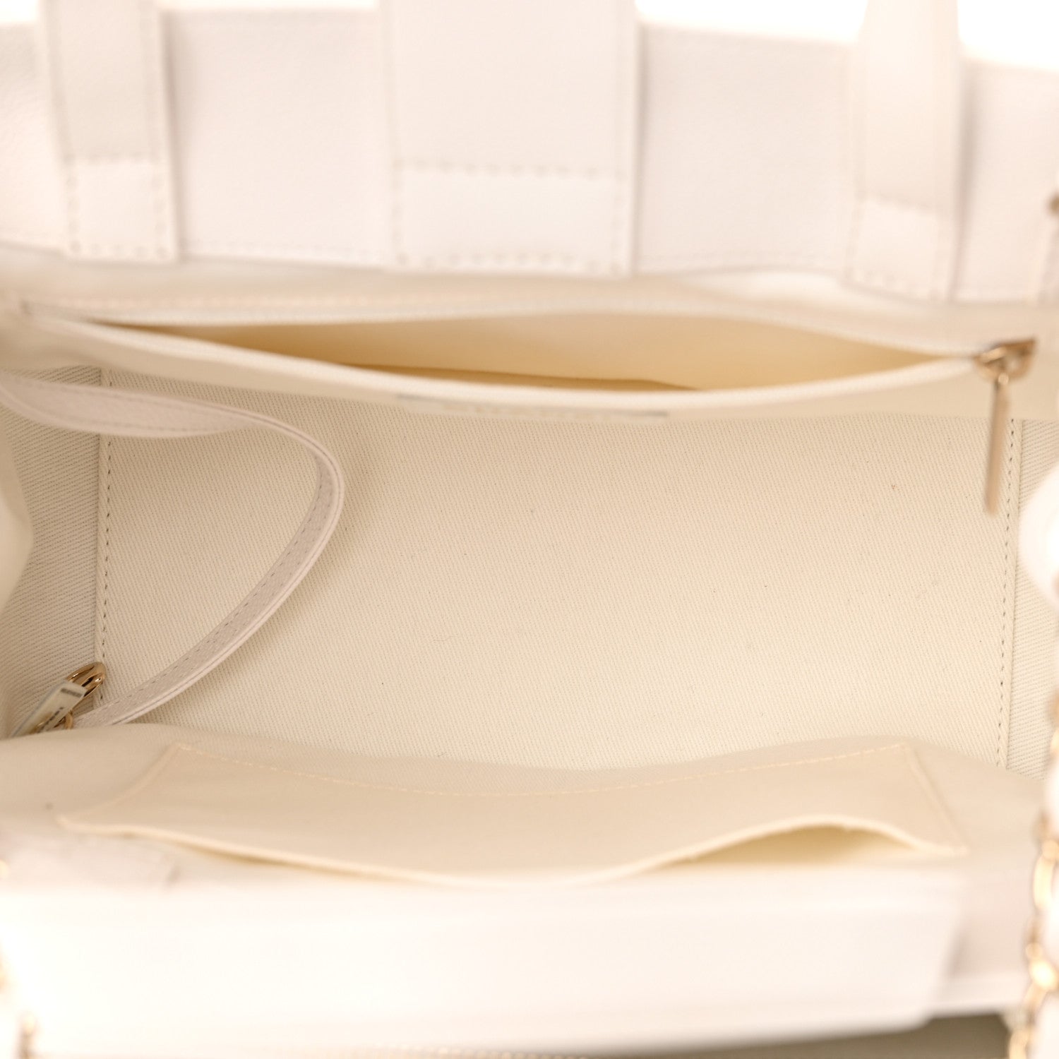 Chanel Caviar Quilted Small Business Affinity Shopping Bag White 5 of 13