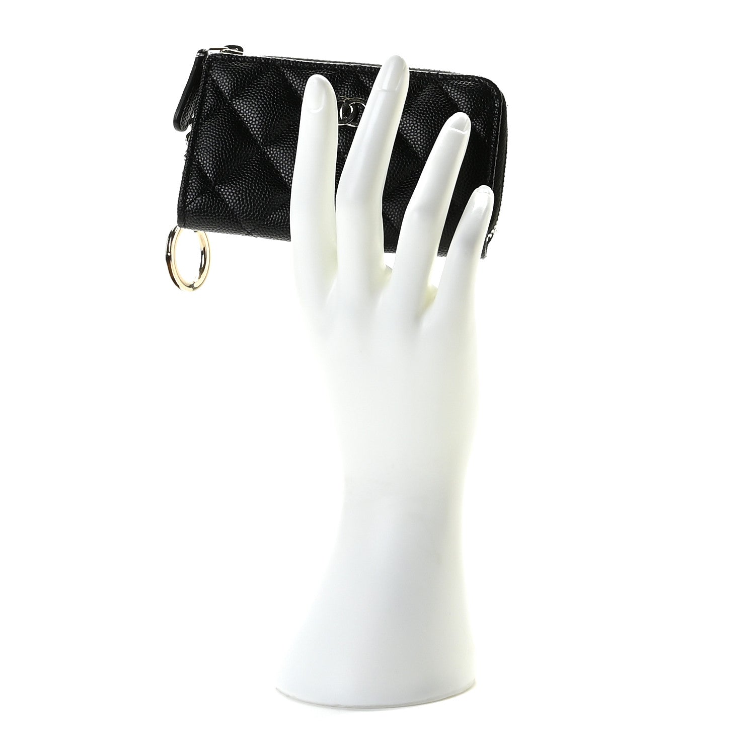 Chanel Caviar Quilted Key Holder Case Black 2 of 7