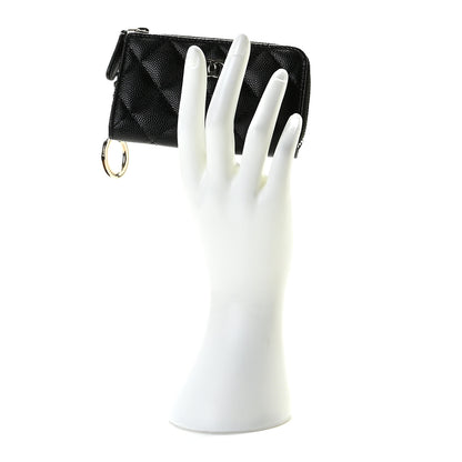 Chanel Caviar Quilted Key Holder Case Black 2 of 7