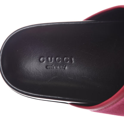 Gucci Softy Velvet Malaga Kid Womens Horsebit River Slippers 37 Light Raspberry Rose 5 of 10