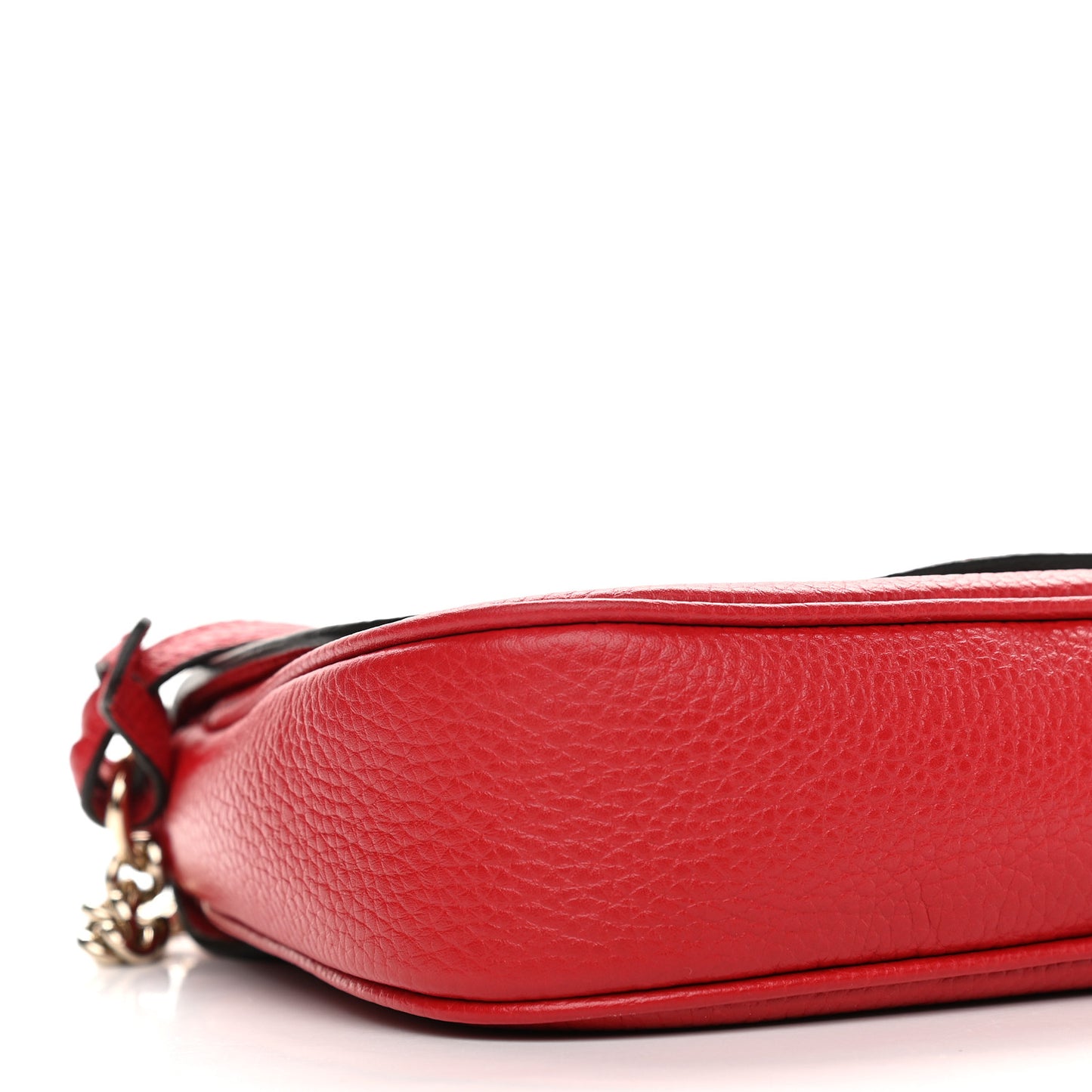 Pebbled Calfskin Medium Soho Flap Crossbody Vibrant Red