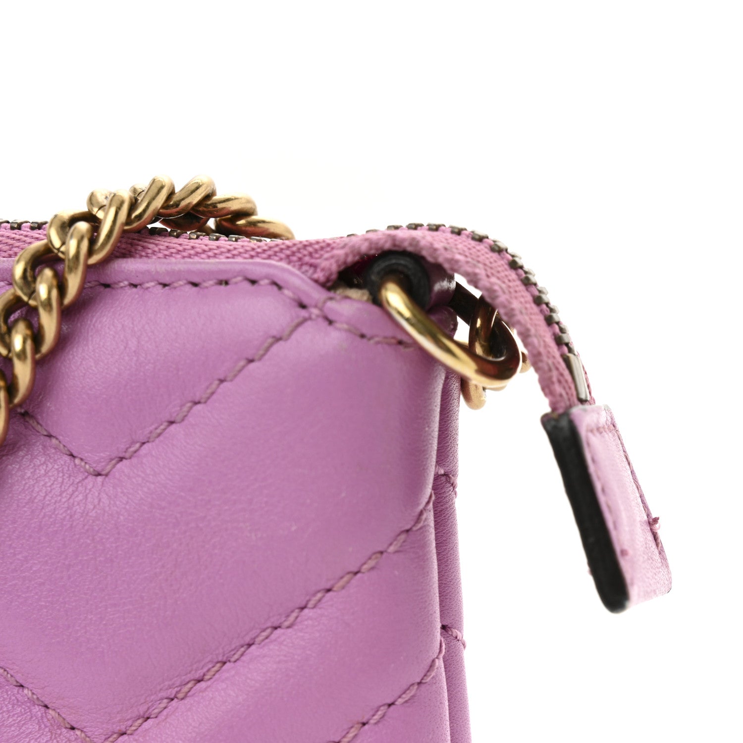 Gucci Calfskin Matelasse Mini GG Marmont Chain Bag Candy Mousse 13 of 14