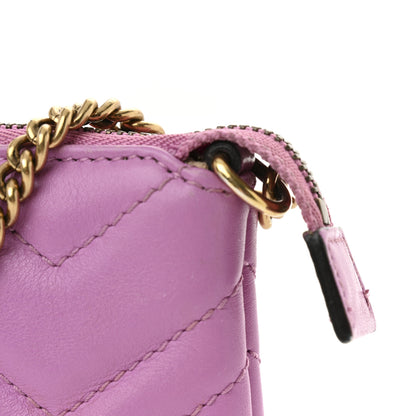 Gucci Calfskin Matelasse Mini GG Marmont Chain Bag Candy Mousse 13 of 14