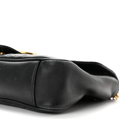 Gucci Calfskin Matelasse Medium GG Marmont Shoulder Bag Black 10 of 11