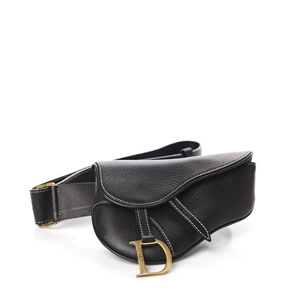 Christian Dior Grained Calfskin Saddle Belt Bag Black 3 of 11