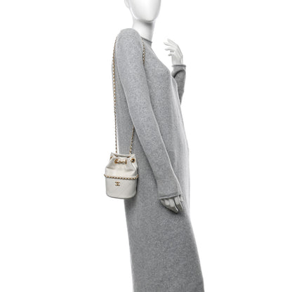 Chanel Shiny Lambskin Quilted Nauticoco Bucket Bag White 2 of 10