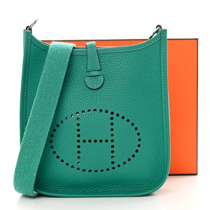 Hermes Taurillon Clemence Evelyne TPM Vert Jade 11 of 11