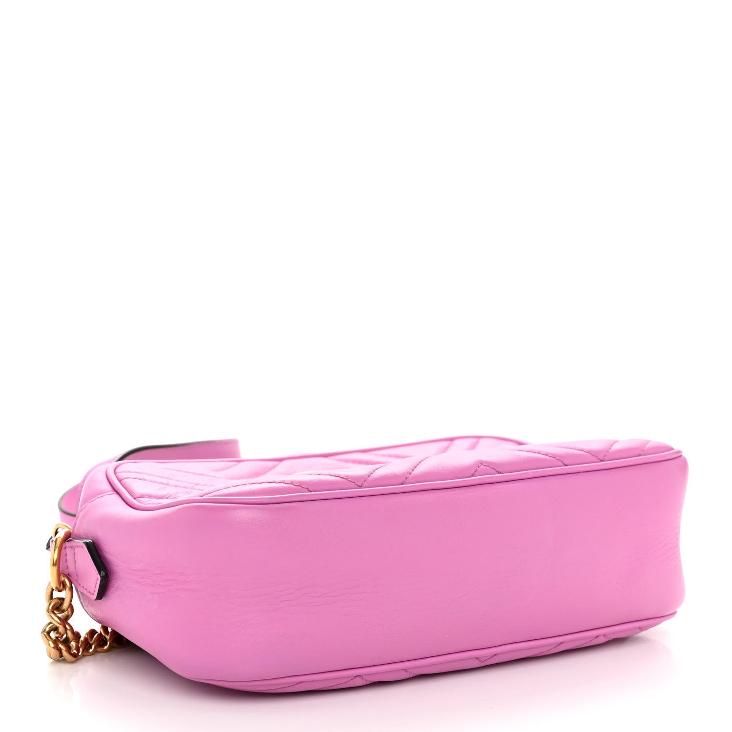 Gucci Calfskin Matelasse Small GG Marmont Chain Shoulder Bag Candy Mousse 4 of 10
