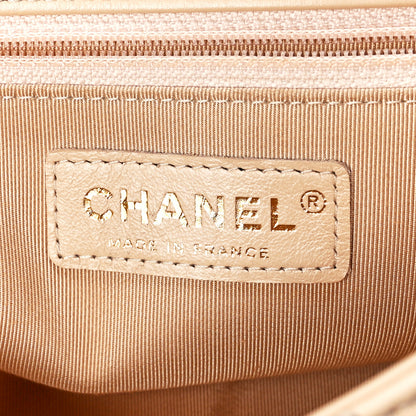 Chanel Crumpled Calfskin Medium Chain All Over Flap Beige 6 of 12