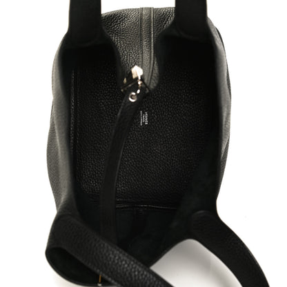 Hermes Taurillon Clemence Picotin Lock 22 MM Black 5 of 14